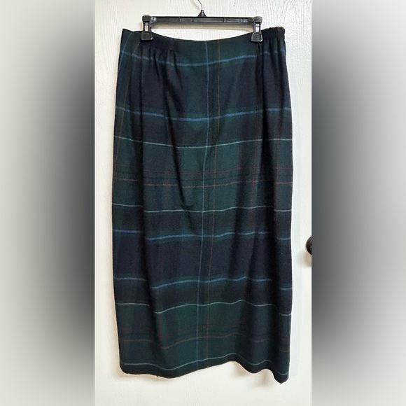 Talbots Skirt Women's 14W Tartan Plaid 100% Wool Long Tribal Native Wrap Skirt - Picture 4 of 7